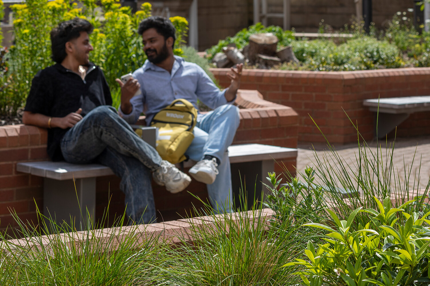 Belgrave Gardens - Men on Bench and Grass